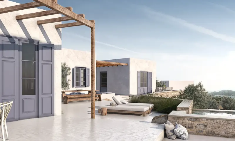 Villa in Chora, Vacation house in Lipsi by P.O.N.I Architects